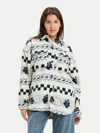 Bluzy damskie - Roxy Polar Morning Crush Shacket ERJPF03214 Beżowy Relaxed Fit - miniaturka - grafika 1