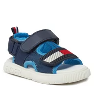 Buty dla chłopców - Sandały Tommy Hilfiger Velcro Sandal Blue T1B2-33420-1591 S Blue 800 - miniaturka - grafika 1
