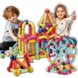 KLOCKI MAGNETYCZNE KONSTRUKCYJNE EDUKACYJNE ZESTAW MAGNETIC STICKS 42 SZT - Klocki - miniaturka - grafika 1