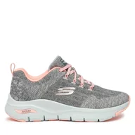 Sneakersy damskie - Sneakersy Skechers 149414/GYPK Szary - miniaturka - grafika 1