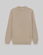 Swetry męskie - Sweter męski grottole półgolf beżowy - miniaturka - grafika 1