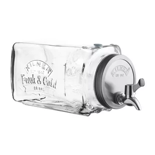 Kilner Dystrybutor na napoje z kranikiem do lodówki 3l 0025.001 - Szklanki - miniaturka - grafika 2
