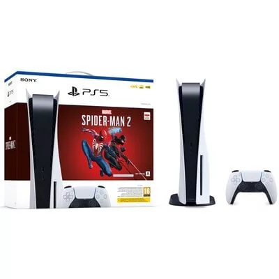 Konsola SONY PlayStation 5 z napędem Blu-ray 4K UHD + Gra Marvel’s Spider-Man 2 | Bezpłatny transport