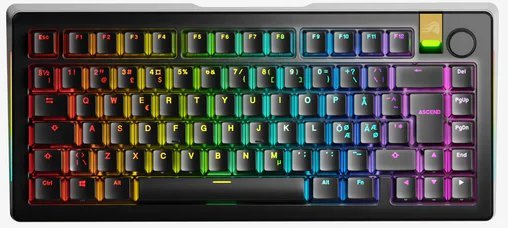Glorious Gamingowa GMMK 3 Pro HE Wireless 75 %, Fox HE Switches - ISO Nordic, czarny GLO-KB-GMMK3-PRO-75-PB-HE-WL-BLK-ND