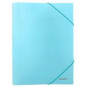 Teczki i skoroszyty - Teczka gumka A4/PP pastel niebieska Biurfol - miniaturka - grafika 1