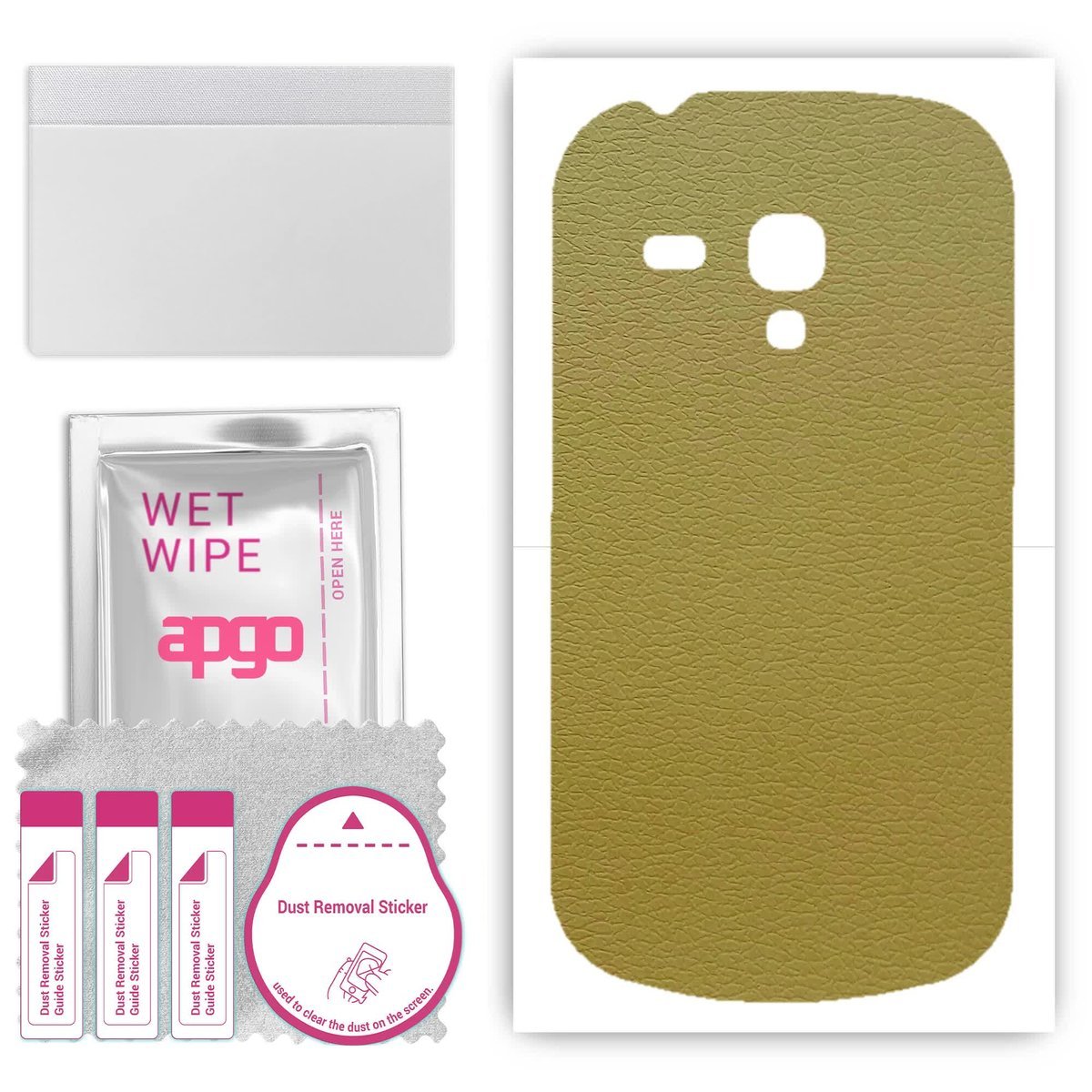 Folia naklejka skórka strukturalna na TYŁ do Samsung Galaxy S3 mini i8190 - Skóra Oliwkowa - apgo SKINS