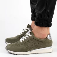 Sneakersy damskie - Jezzi Zielone sneakersy damskie, półbuty JEZZI 2169-1 - Jezzi - miniaturka - grafika 1