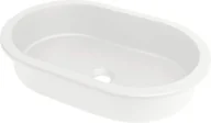 Umywalki - Deante Silia Umywalka granitowa podblatowa/wpuszczana owalna alabaster CQS_AU6U - miniaturka - grafika 1