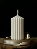 Świece - Świeca Sojowa Ozdobna Pillar M - miniaturka - grafika 1
