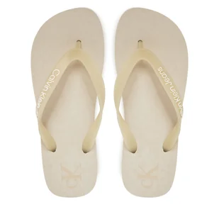 Japonki Calvin Klein Jeans Beach Sandal Flatform Tpu YW0YW01830 Écru - Klapki i japonki damskie - miniaturka - grafika 1