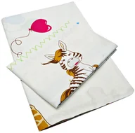 Pościel dla dzieci - POŚCIEL DO ŁÓŻECZKA NIEMOWLĘCA DZIECIĘCA POSZEWKI 135x100 - Zebra balonik niebieski - miniaturka - grafika 1