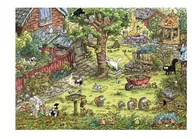 Puzzle - Heye Puzzle 1000 elementów Koty Simona, Zabawy w ogrodzie (Puzzle+plakat) - miniaturka - grafika 1