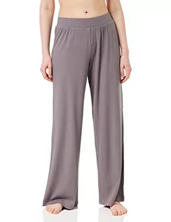 Spodnie damskie - Triumph Damskie spodnie od pidżamy Natural Spotlight Rib Trousers, Pigeon Grey, 38 - grafika 1