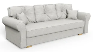 Jasnoszara kanapa z funkcją spania N4-D66 - Sofy i kanapy Jasnoszara kanapa z funkcją spania N4-D66 - Sofy i kanapy - miniaturka - grafika 1