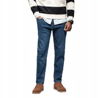 Spodnie męskie - Spodnie męskie jeansy carrot fit ciemnoniebieskie Ombre OM-PADP-0227 V2 XXL - miniaturka - grafika 1