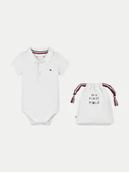 Body dla niemowląt - Tommy Hilfiger Body dziecięce KN0KN01984 Biały - miniaturka - grafika 1