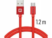 Kable USB - Kabel Swissten Micro Usb 1.2M Red - miniaturka - grafika 1