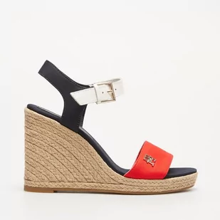 TOMMY HILFIGER STRIPES WEDGE SANDAL - Tommy Hilfiger - Sandały damskie - miniaturka - grafika 1