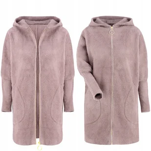 Alpaki Na Suwak Płaszcz Wełna oversizeDŁUGI - Płaszcze damskie - miniaturka - grafika 1