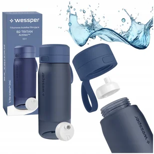 Butelka filtrująca niebieska + wkład Wessper bidon 500ml na wodę z filtrem - Butelki filtrujące Butelka filtrująca niebieska + wkład Wessper bidon 500ml na wodę z filtrem - Butelki filtrujące - miniaturka - grafika 1