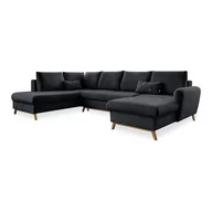 Narożniki - Ciemnoszara rozkładana sofa w kształcie litery "U" Miuform Scandic Lagom, lewostronna - miniaturka - grafika 1