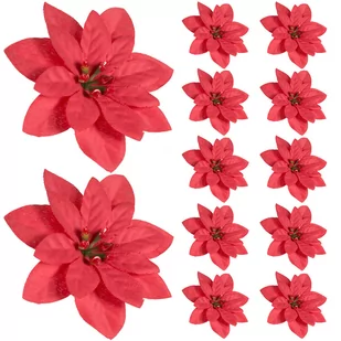 Gwiazda Betlejemska Kwiaty Poinsencja Główka 12szt - Ozdoby bożonarodzeniowe - miniaturka - grafika 1