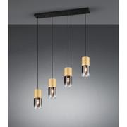 Lampy sufitowe - Trio Robin lampa wisząca 4-punktowa czarna/mosiądz 310600454 310600454 - miniaturka - grafika 1