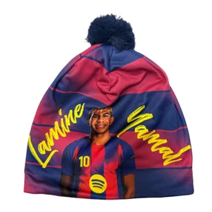 Lamine YAMAL Barcelona bordo czapka dziecięca ocieplona polarem - Czapki damskie Lamine YAMAL Barcelona bordo czapka dziecięca ocieplona polarem - Czapki damskie - miniaturka - grafika 1