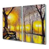 Deski do krojenia - Deska ze szkła 2x30x52 Jezioro ptaki zachód słońca, Coloray - miniaturka - grafika 1