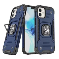 Etui i futerały do telefonów - Wozinsky Ring Armor etui iPhone 14 Plus pancerny pokrowiec uchwyt magnetyczny ring niebieskie - miniaturka - grafika 1
