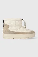 Śniegowce damskie - Tommy Hilfiger śniegowce TOMMY MONOGRAM SNOWBOOT kolor beżowy FW0FW07637 - miniaturka - grafika 1