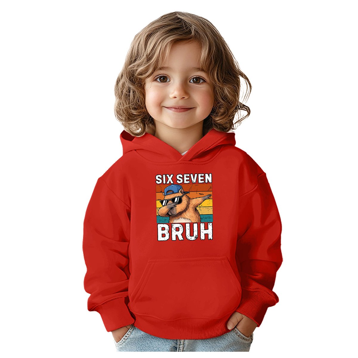 BLUZA DZIECIĘCA 67 SIX SEVEN VIRAL CAPYBARA 122-128 CHŁOPIĘCA DZIEWCZĘCA