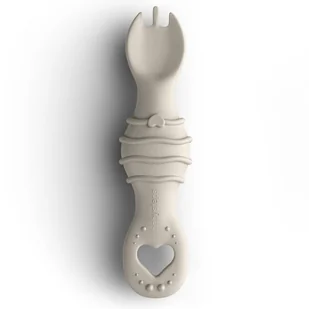 Widelco - Łyżeczka silikonowa CREAM, BabySteps - Sztućce dla dzieci - miniaturka - grafika 1