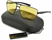 Okulary korekcyjne, oprawki, szkła - PolarZone Męskie Rozjaśniające okulary do Jazdy Nocą dla kierowców Polaryzacyjne POL-14Y-1 - miniaturka - grafika 1