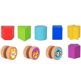 TOOKY TOY Kostka Edukacyjna Sorter Labirynt Przeplatanka Zwierzątka - Sortery dla dzieci - miniaturka - grafika 9