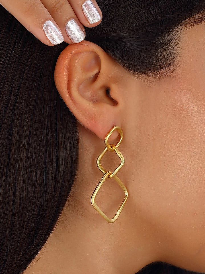 Luja Bijoux Pozłacane kolczyki-wkrętki