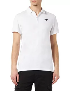 Koszulki męskie - 4F T-shirt męski, Tsm356, biały, M, biały, M - grafika 1