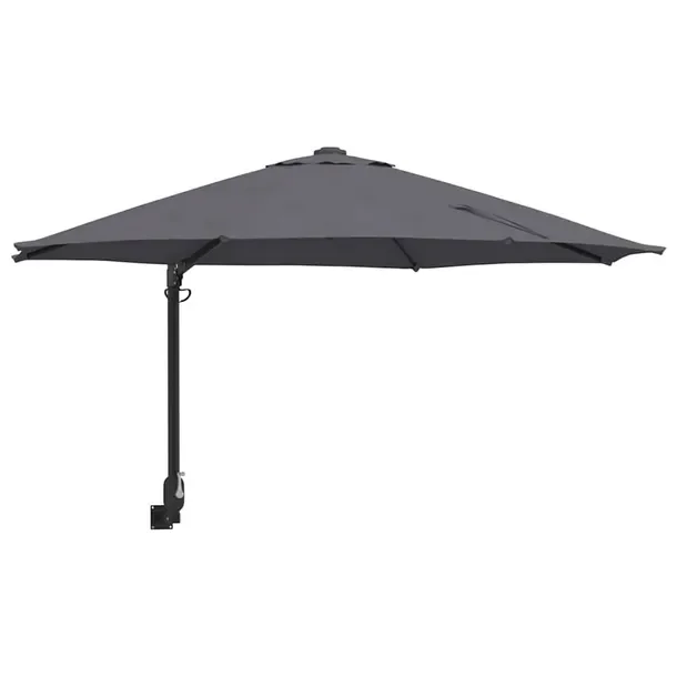 Parasolka ogrodowa Antracyt 248 x 248 x 148 cm Poliester i Stal