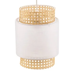 TK Lighting Lampa wisząca nowoczesna BOHO Small White 1pł. ratan 6528 - Lampy sufitowe - miniaturka - grafika 6