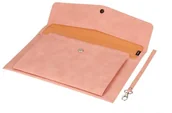 Teczki i aktówki - Antra Teczka A4 z kieszenią nubukowy różowy - miniaturka - grafika 1