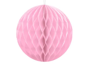 Party Deco Dekoracja wisząca kula jasnoróżowa - 10 cm - 1 szt. KB10-081J - Dekoracje sali - miniaturka - grafika 1