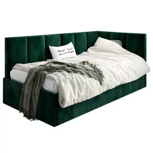 Tapicerowane łóżko młodzieżowe 120x200 - zielony - Barnet 5X - Łóżka dla dzieci i młodzieży - miniaturka - grafika 1