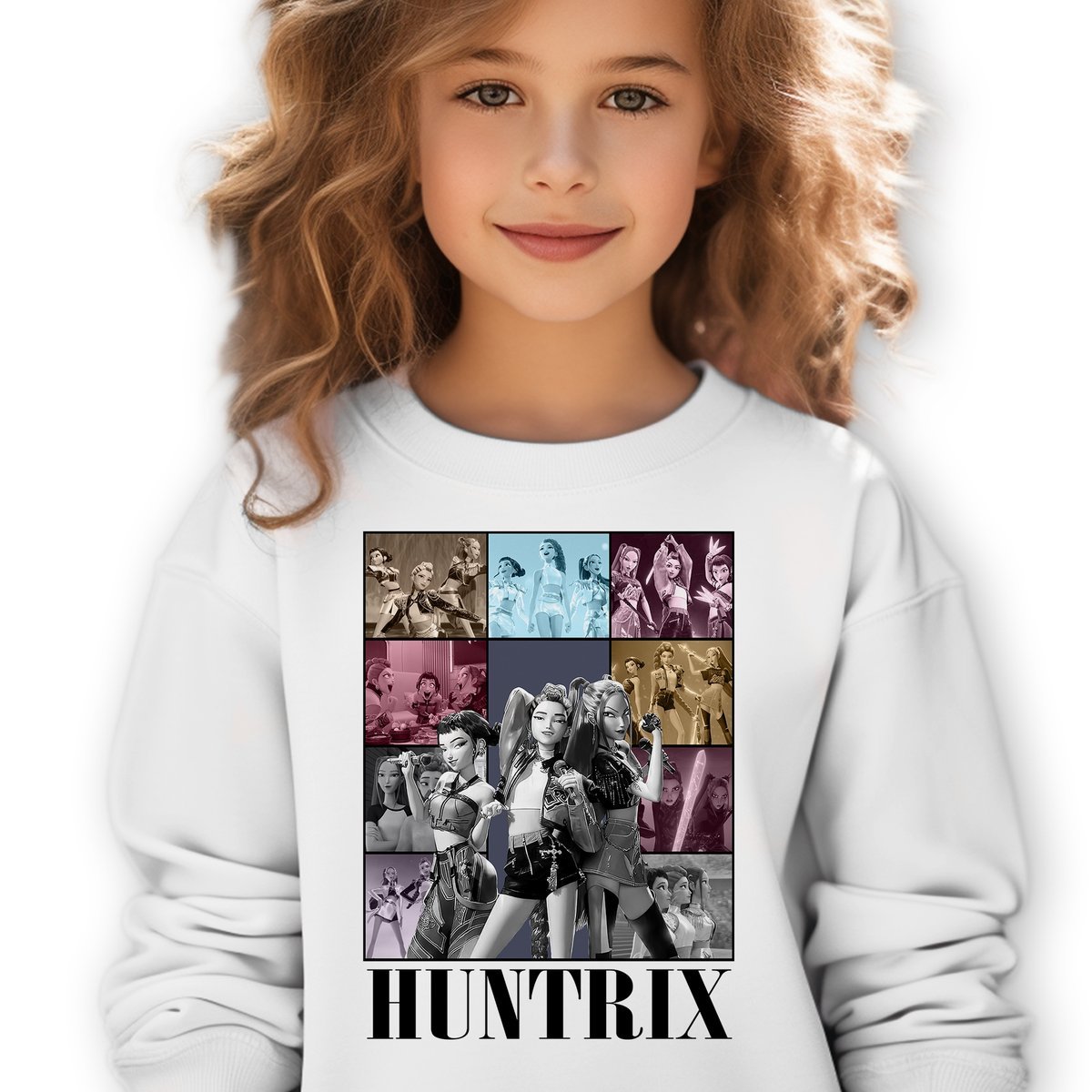 Bluza Dziecięca Biała HUNTRIX BABY Do Przedszkola K-pop Muzyka Wz - 152 cm