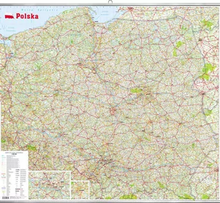 praca zbiorowa Polska Mapa ścienna 1:650 000 - Atlasy i mapy - miniaturka - grafika 1