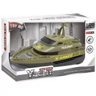 Samochody i pojazdy dla dzieci - Łódka wojskowa  na baterie światło i dźwięk Adar - miniaturka - grafika 1