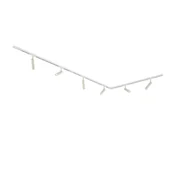 Lampy sufitowe - QAZQA Nowoczesny system oświetlenia szynowego Slimline Uzzy z 6 reflektorami w kolorze beżowym i białym, jednofazowy - miniaturka - grafika 1