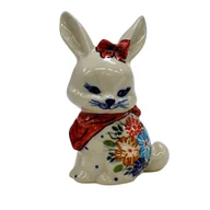 Figurki dekoracyjne - Ceramiczne zajączek Daisy Ceramika Bolesławiec - miniaturka - grafika 1