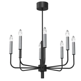 Okazała, świecznikowa lampa wisząca z chromem LX 4283 z serii AKASYA - Lampy sufitowe - miniaturka - grafika 1