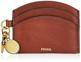 Fossil Polly Damski Posiadacz Karty Kredytowe Skórzany Portfel 10.5 Cm L x 0.5 Cm L x 8.5 Cm H, Brązowy (Brązowy), 10.5 cm x 0.5 cm x 8.5 cm - Portfele - miniaturka - grafika 1