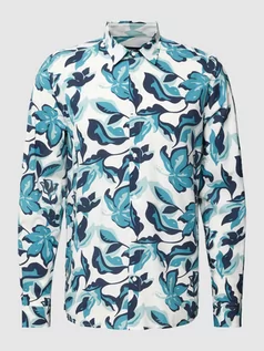 Koszule męskie - Koszula casualowa z kwiatowym wzorem na całej powierzchni - grafika 1